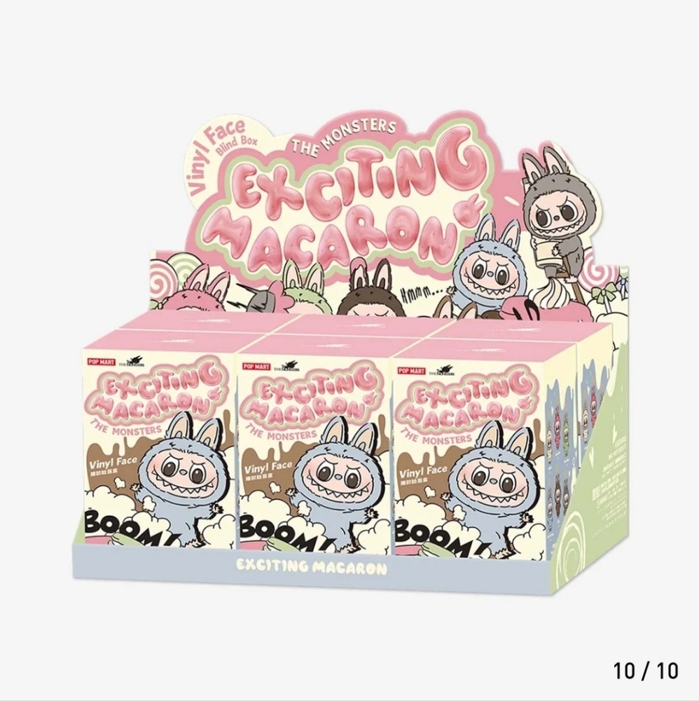 🩷🩵Authentic Pop Mart, The Monsters Exciting Macaron Full Sealed Set of 6 - Picture 10 of 11